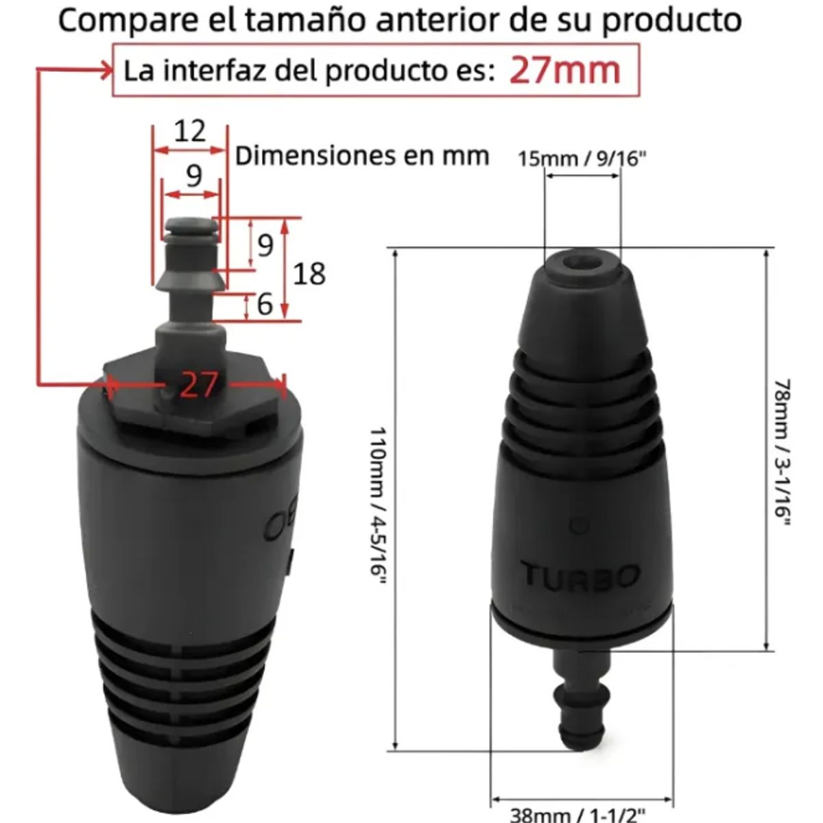 GENERICO - Boquilla De Repuesto Para Pistola De Agua Alta Presión