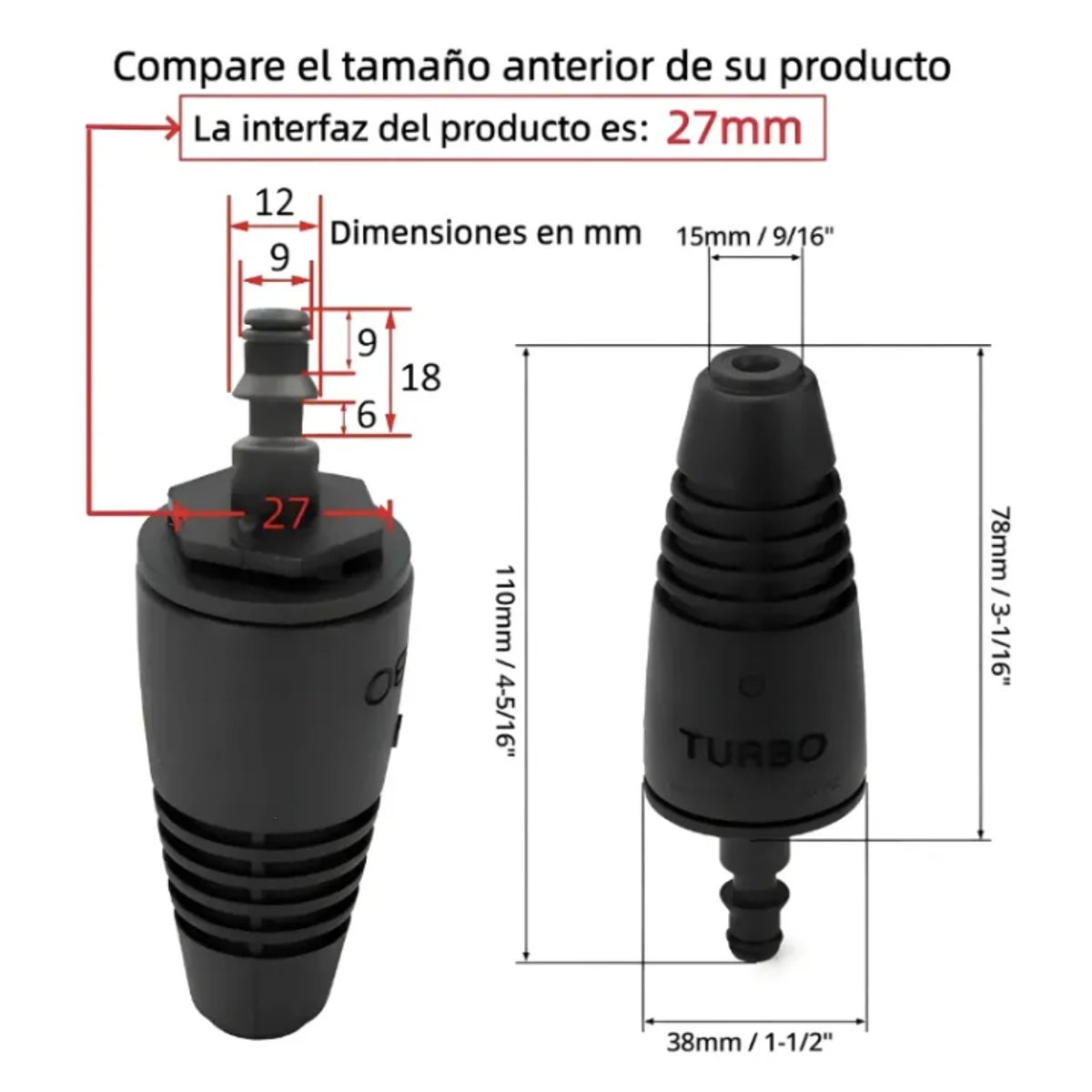 GENERICO - Boquilla De Repuesto Para Pistola De Agua Alta Presión