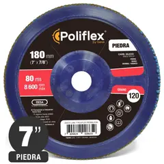 POLIFLEX - Disco Flap Laminado Piedra y Vidrio 7 Grano 120