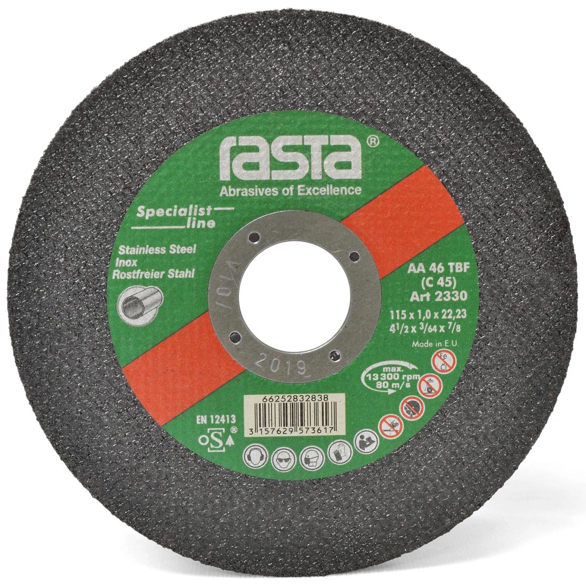 RASTA - Disco de Corte para Acero Inoxidable Specialist Line 4 12 115x1.0x22mm Rasta