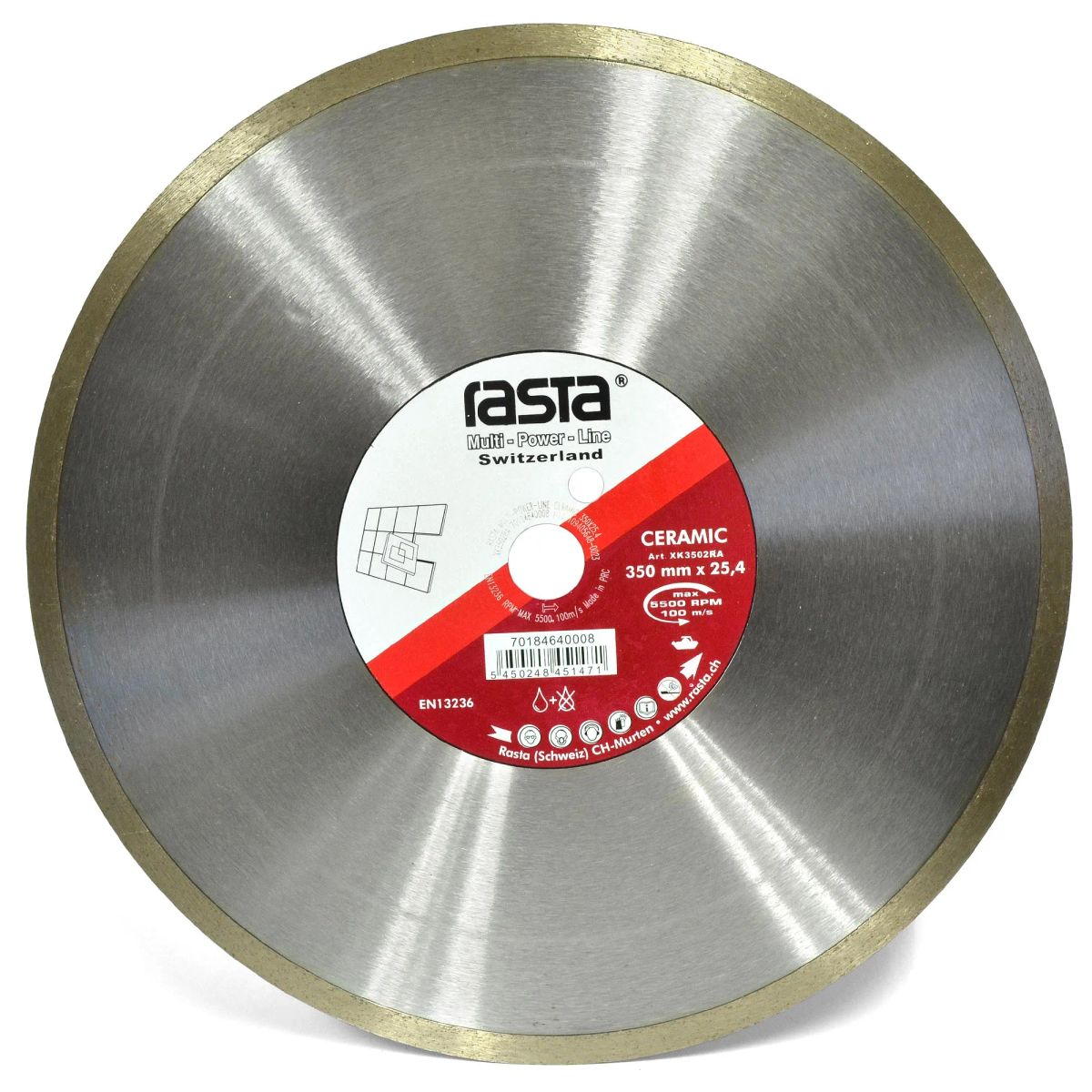 RASTA - Disco Diamantado para Cerámica Multi Power Line Ceramic 14 350x2x25.4mm CE Rasta