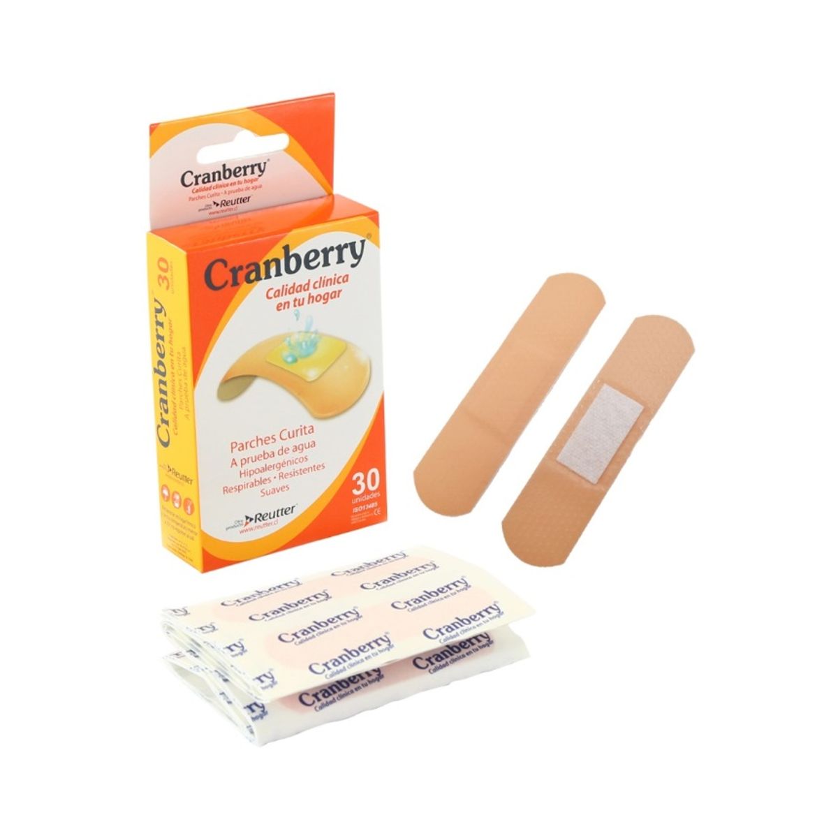 CRANBERRY - Parche curita rectangular 30 unidades