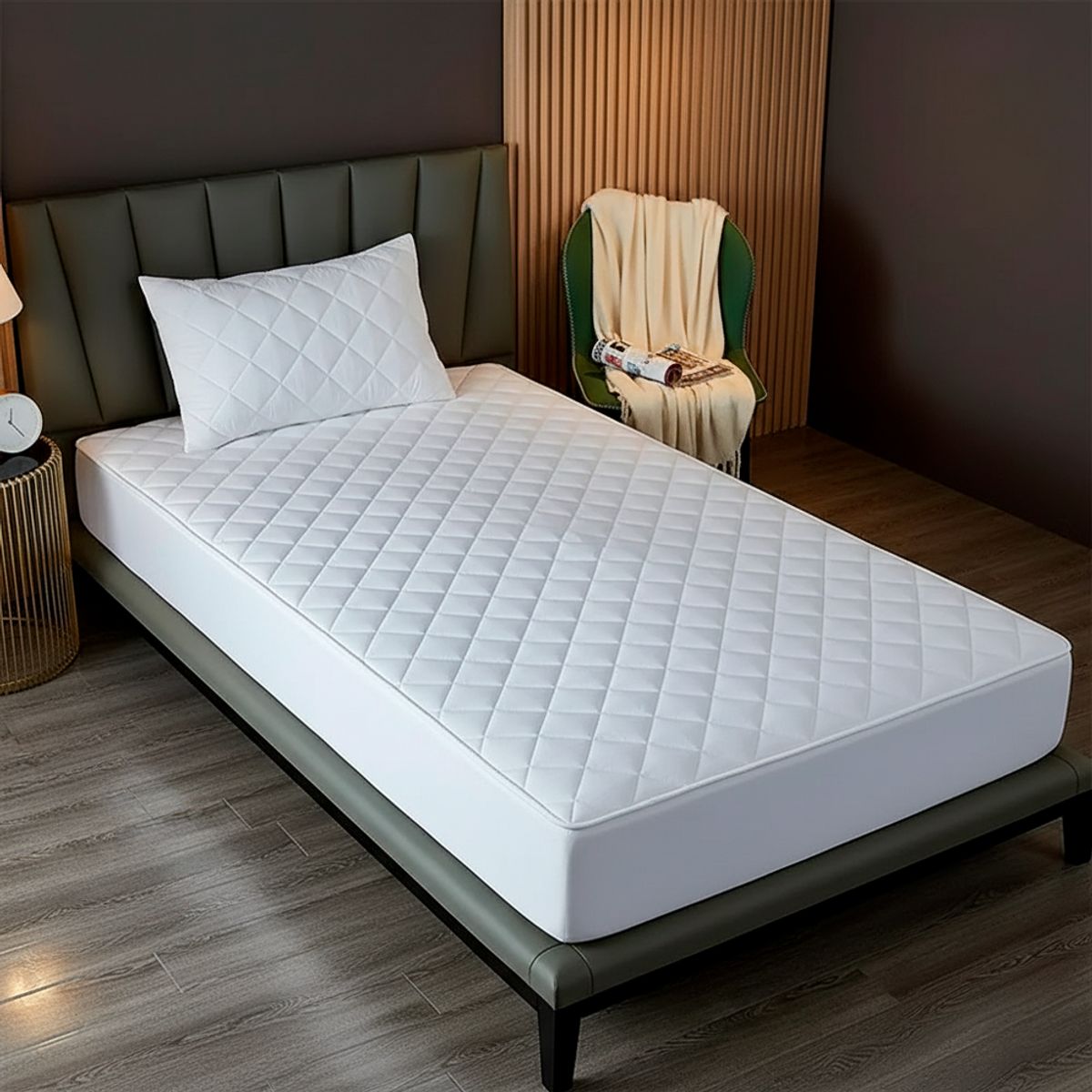 GENERICO - Cubrecolchón Impermeable 1.5 Plazas + Funda De Almohada