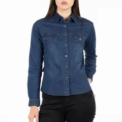 ELLUS - Blusa Manga Larga Denim Mujer