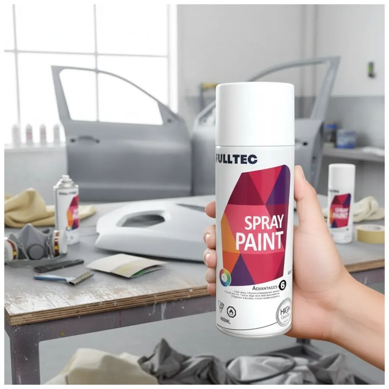 Pintura Spray Tela Madera Metal Plastico Ploeo Vehicular Blanco