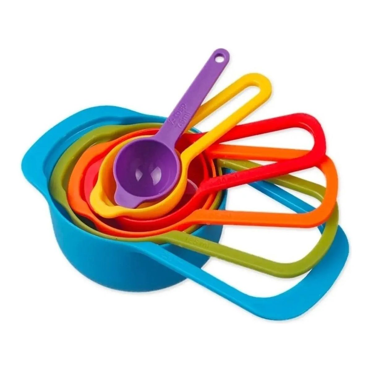 GENERICO - Set Tazas Cucharas Medidoras 6 Piezas Cocina Reposteria Labg
