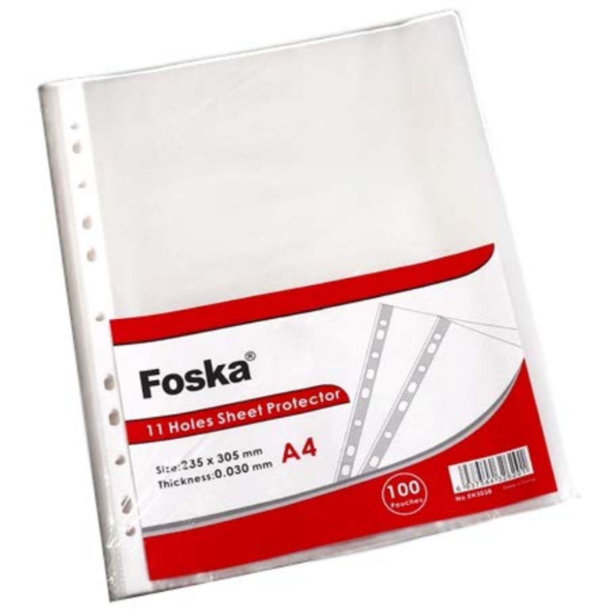 RHEIN - Fundas para hojas Tamaño A4 100 EH303A4-40 unidades FOSKA