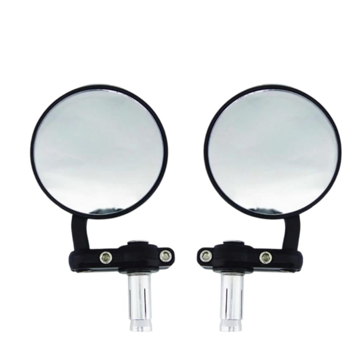 GENERICO - Set De Espejo Redondo P Manillar De Moto, Modelo Cafe Racer