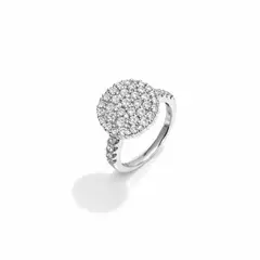 JB JOYAS BARON - Anillo Oro Blanco 18kt Diamantes 1,74 Qts Halo