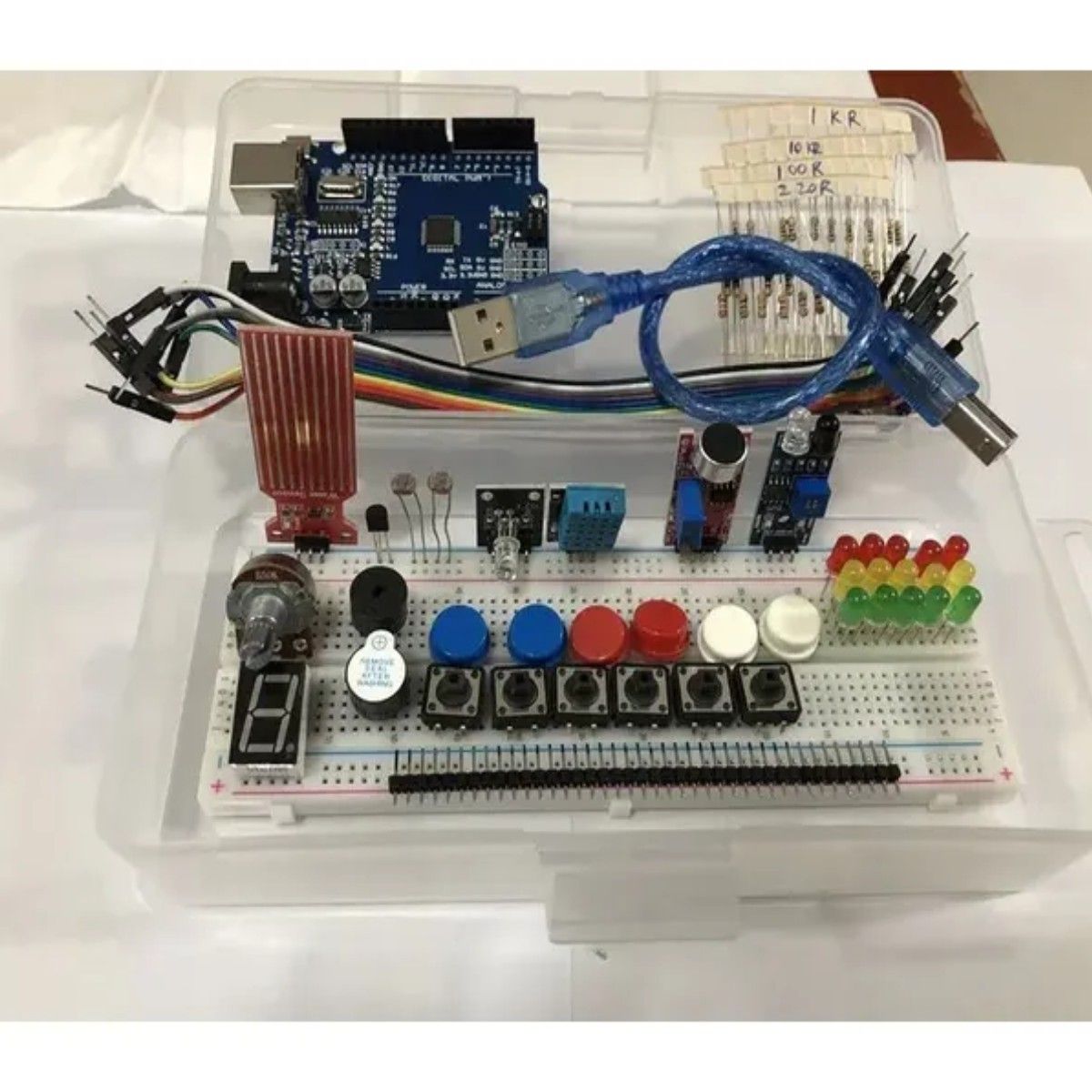 GENERICO - Kit Básico Arduino Uno Compatible En Caja BELUG