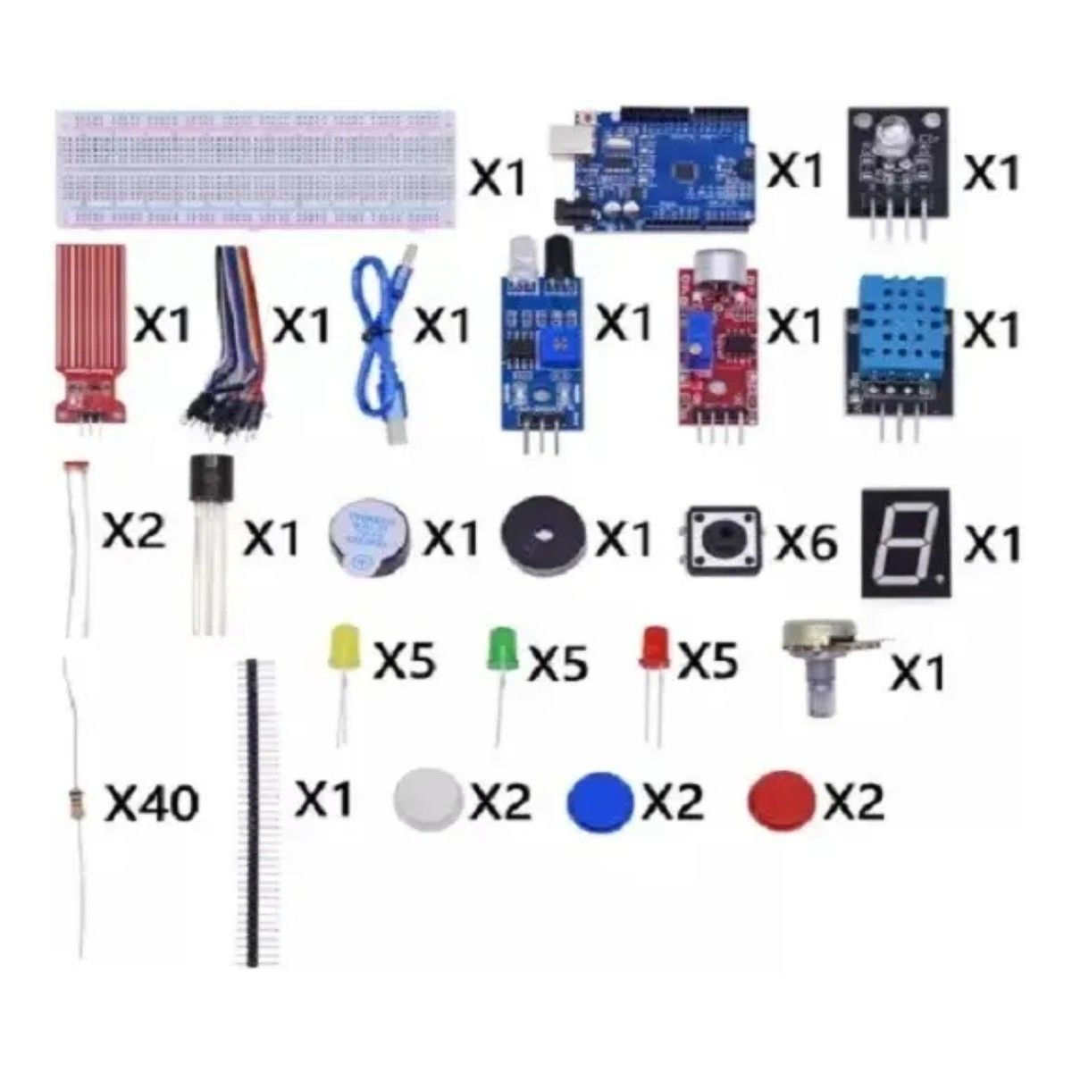 GENERICO - Kit Básico Arduino Uno Compatible En Caja BELUG