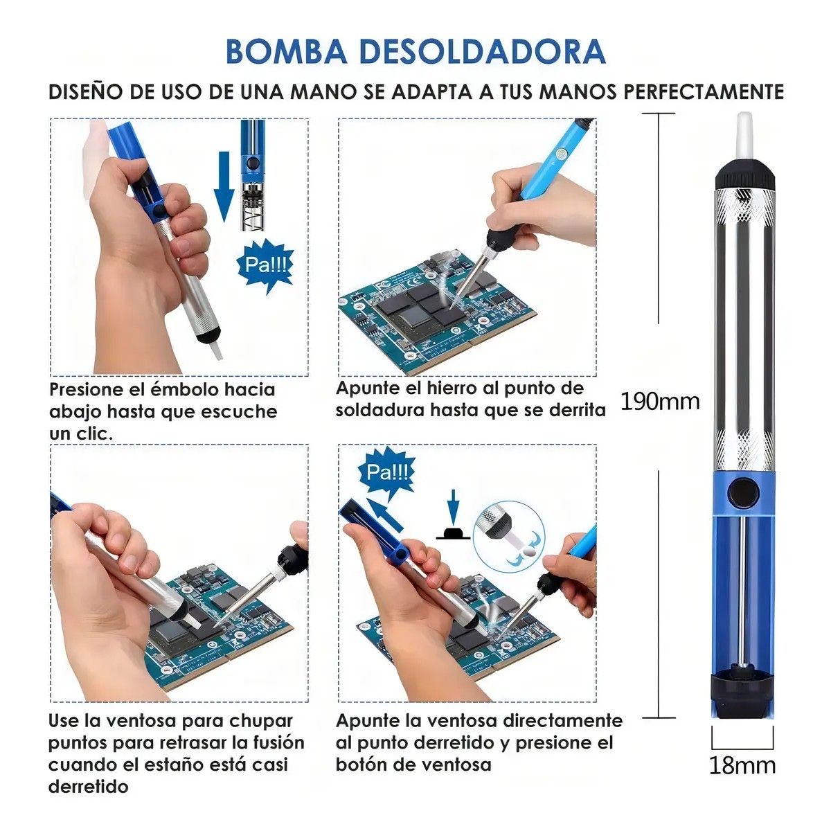 GENERICO - Kit Soldador de Estaño Eléctrico 60w Tipo Lápiz Temperatura Ajustable Genérica BELUG