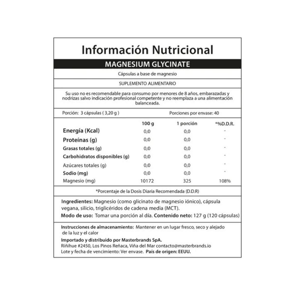 GENERICO - MAGNESIO CITRATO CALM 120 CAPSULAS 127GR - NATURAL VITALITY