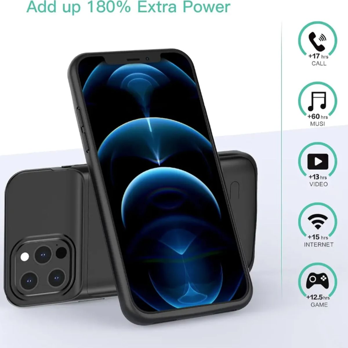 GENERICO - Carcasa Funda Batería Externa Para iPhone 13 Normal 6800mah