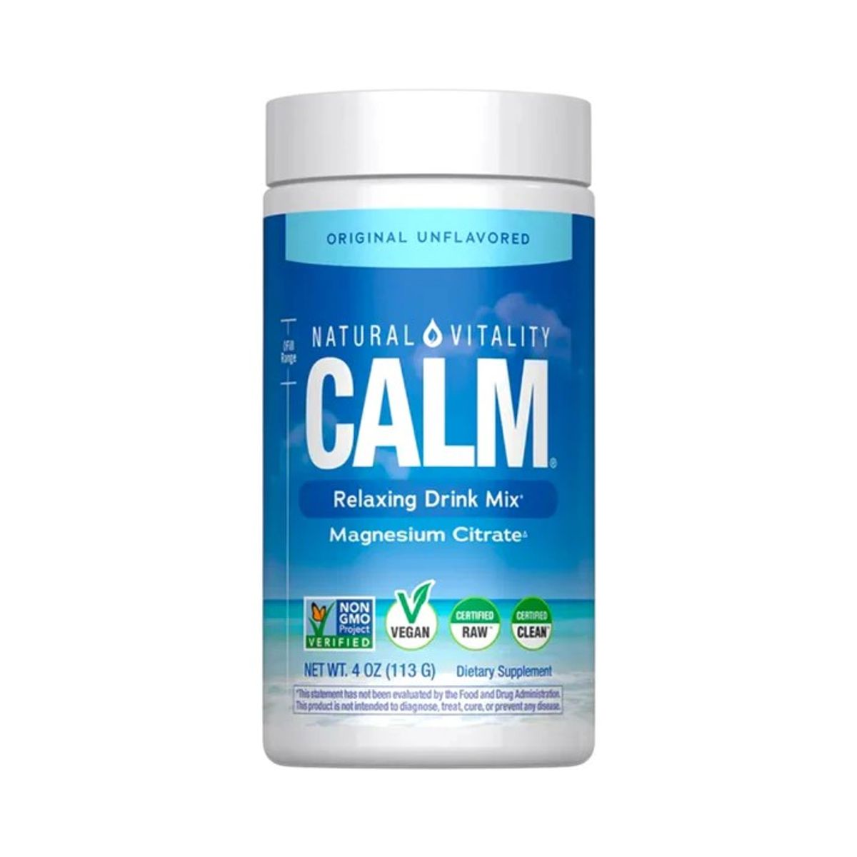GENERICO - MAGNESIO CITRATO CALM EN POLVO SIN SABOR 113GR - NATURAL VITALITY