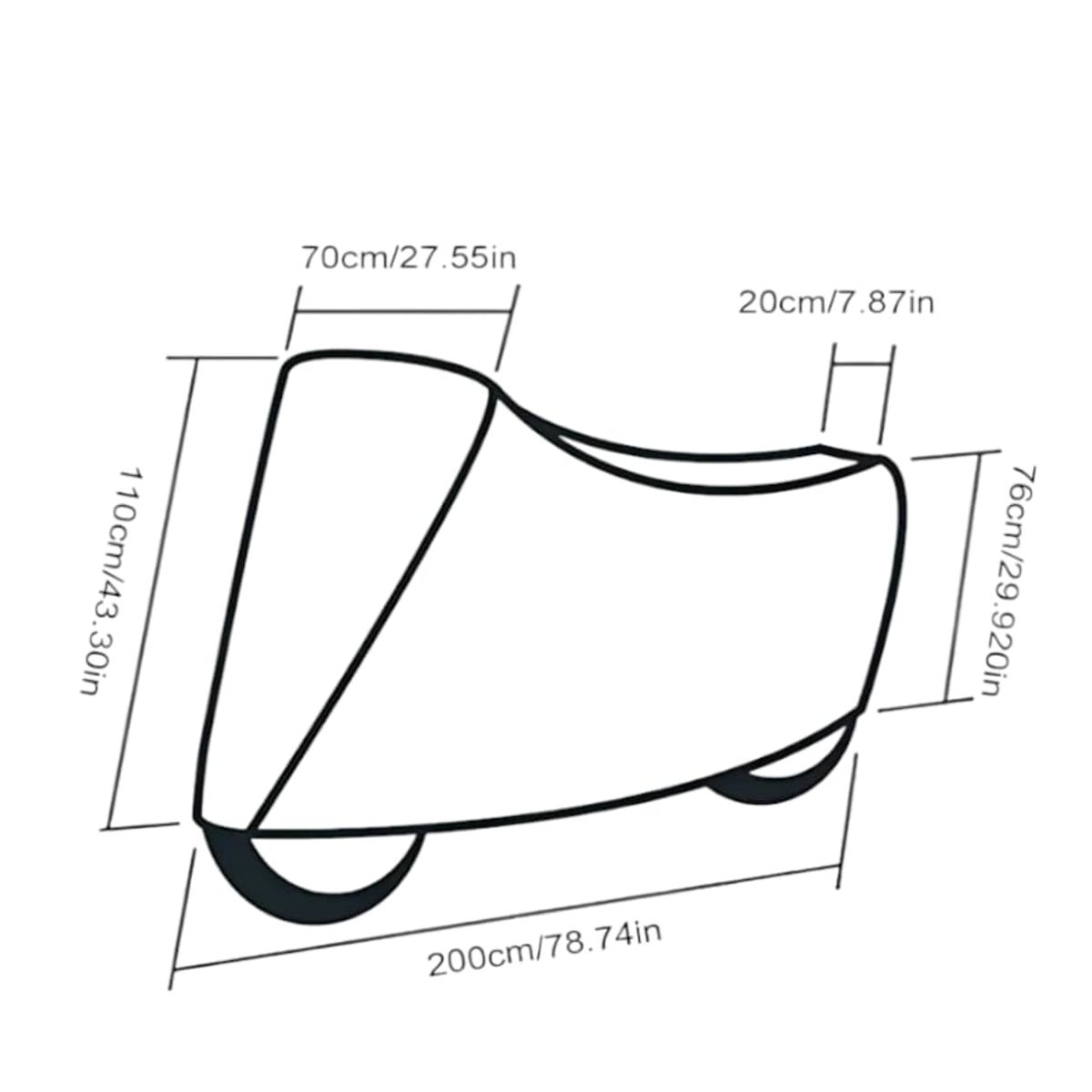 GENERICO - Funda Para Bicicleta Waterproof 255 Cm X 125 Cm X 105 Cm
