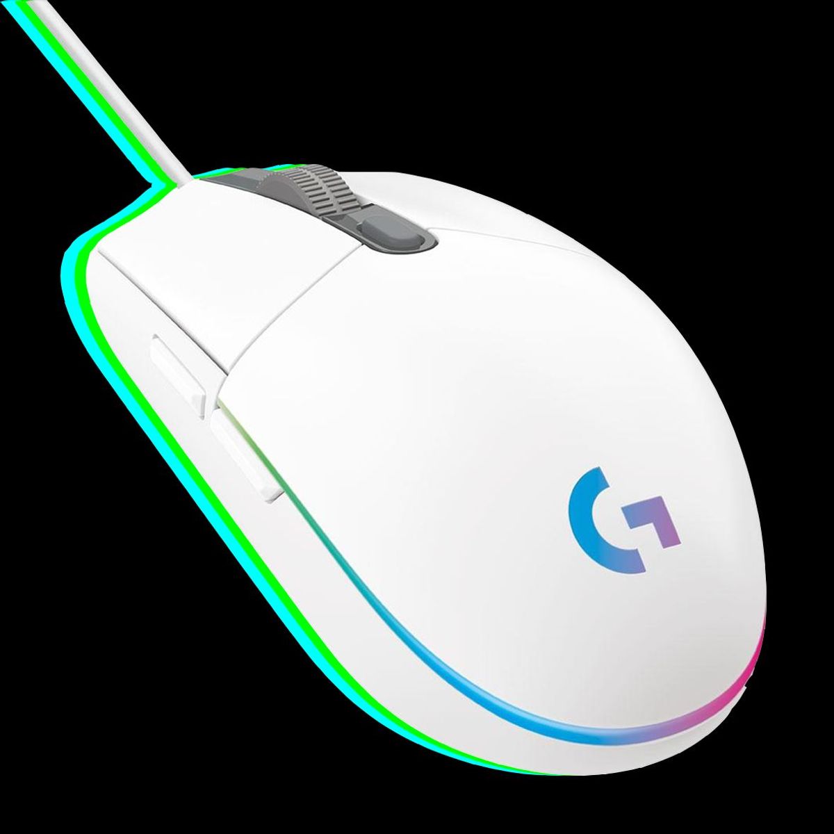 LOGITECH - Mouse Gamer Logitech G203 RGB LIGHTSYNC, 6 botones programables, 8.000 DPI, White