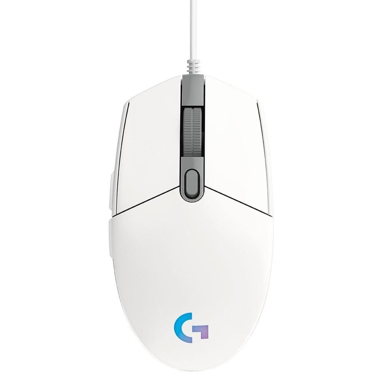 LOGITECH - Mouse Gamer Logitech G203 RGB LIGHTSYNC, 6 botones programables, 8.000 DPI, White