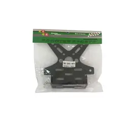 GENERICO - PORTA PATENTE PARA MOTO UNIVERSAL ALUMINIO NEGRO