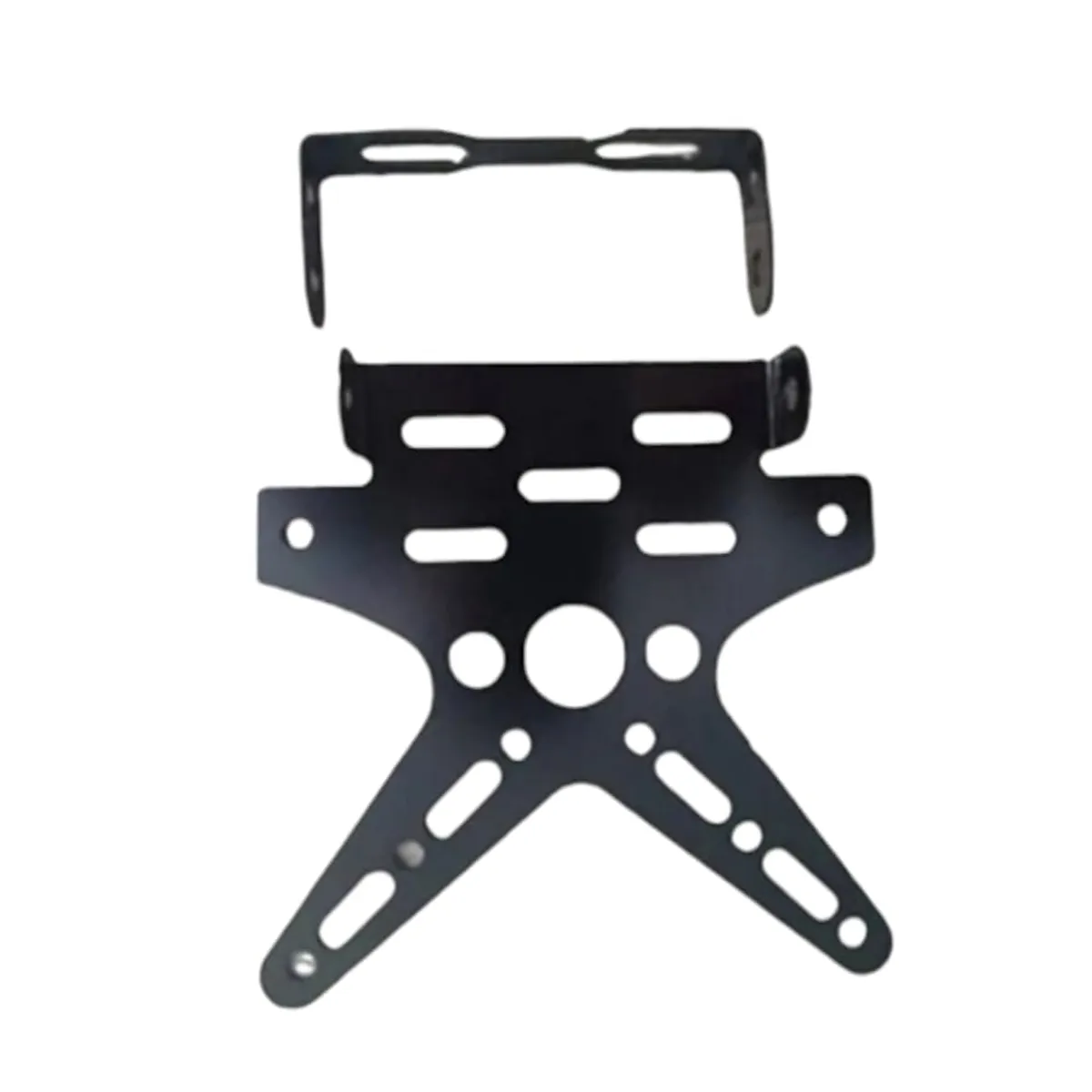GENERICO - PORTA PATENTE PARA MOTO UNIVERSAL  ALUMINIO NEGRO