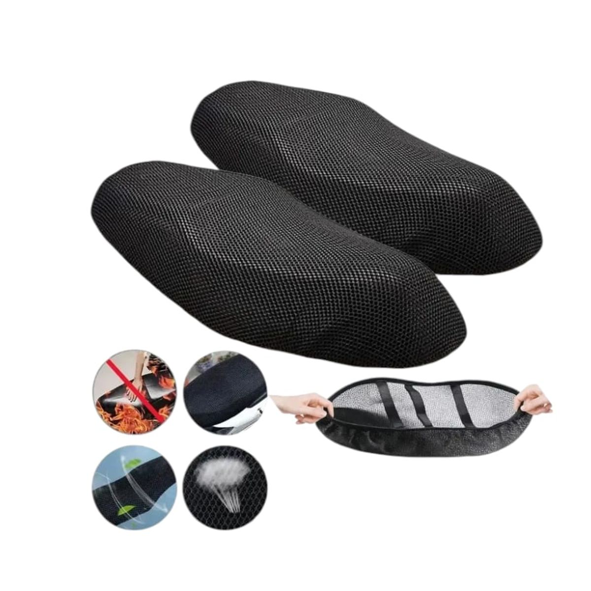 GENERICO - FUNDA CUBRE ASIENTO DE MOTO TERMICA TALLA XXL MED 96X55CM UNIVERSAL