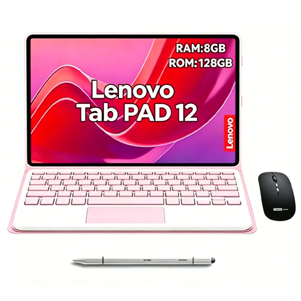 LENOVO - Lenovo Tablet Pad Plus 12 Idea Tab Plus 8GB+128GB WiFi Y Lápiz táctil+Teclado Rosa+mouse
