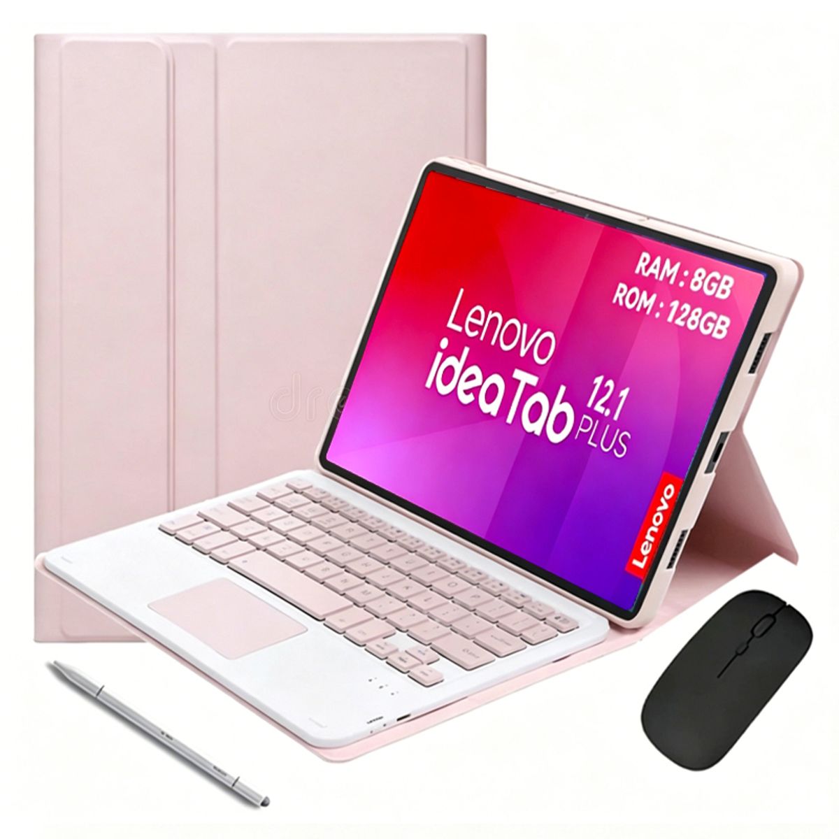 LENOVO - Lenovo Tablet Pad Plus 12 Idea Tab Plus 8GB+128GB WiFi Y Lápiz táctil+Teclado Rosa+mouse