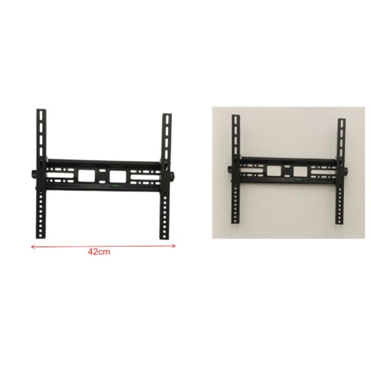 GENERICO - Soporte Para TV Fijo Reforzado - 44 x 42 cm - Color Negro - 1PCS 26" a 55"