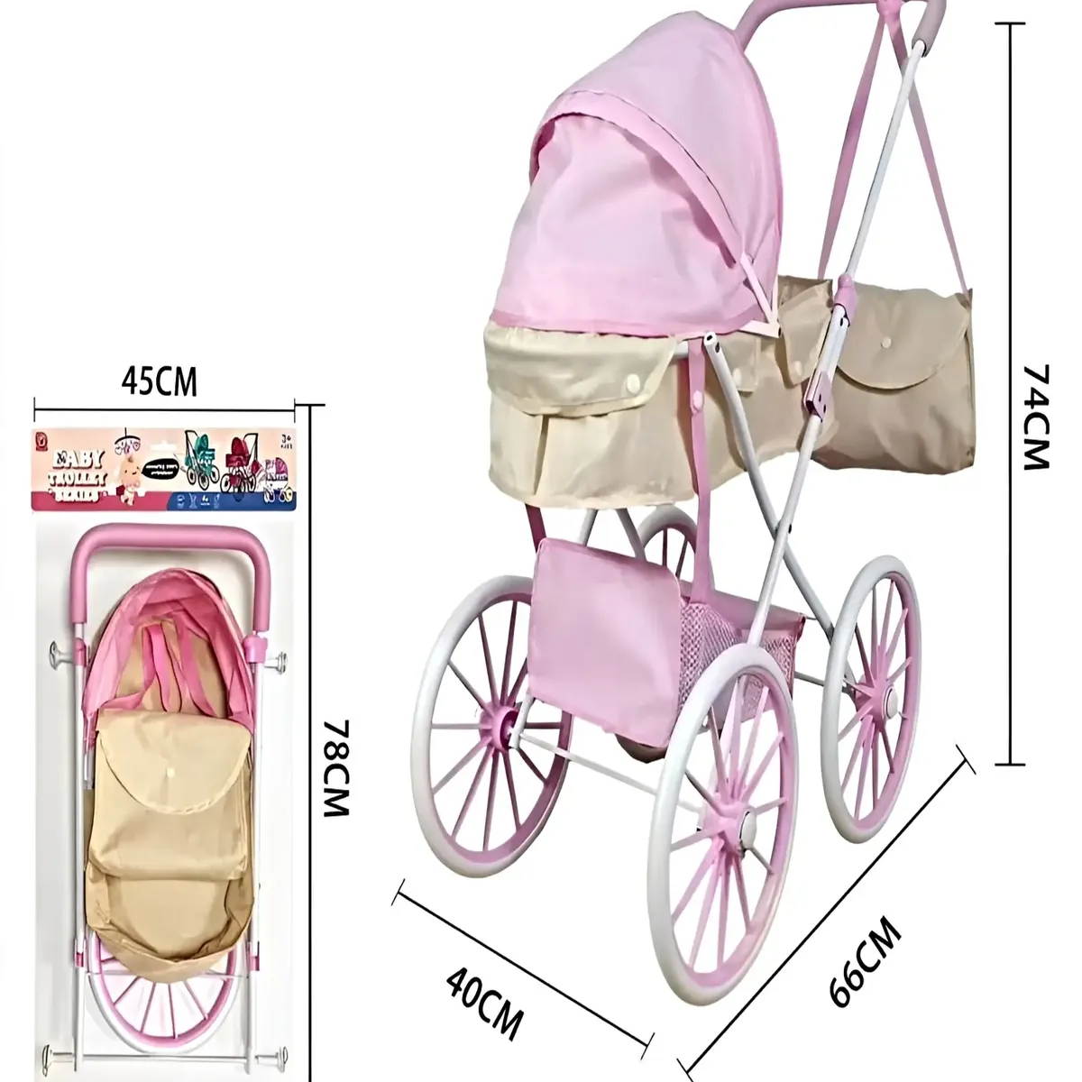 GENERICO - COCHE DE MUÑECAS PARA NIÑAS