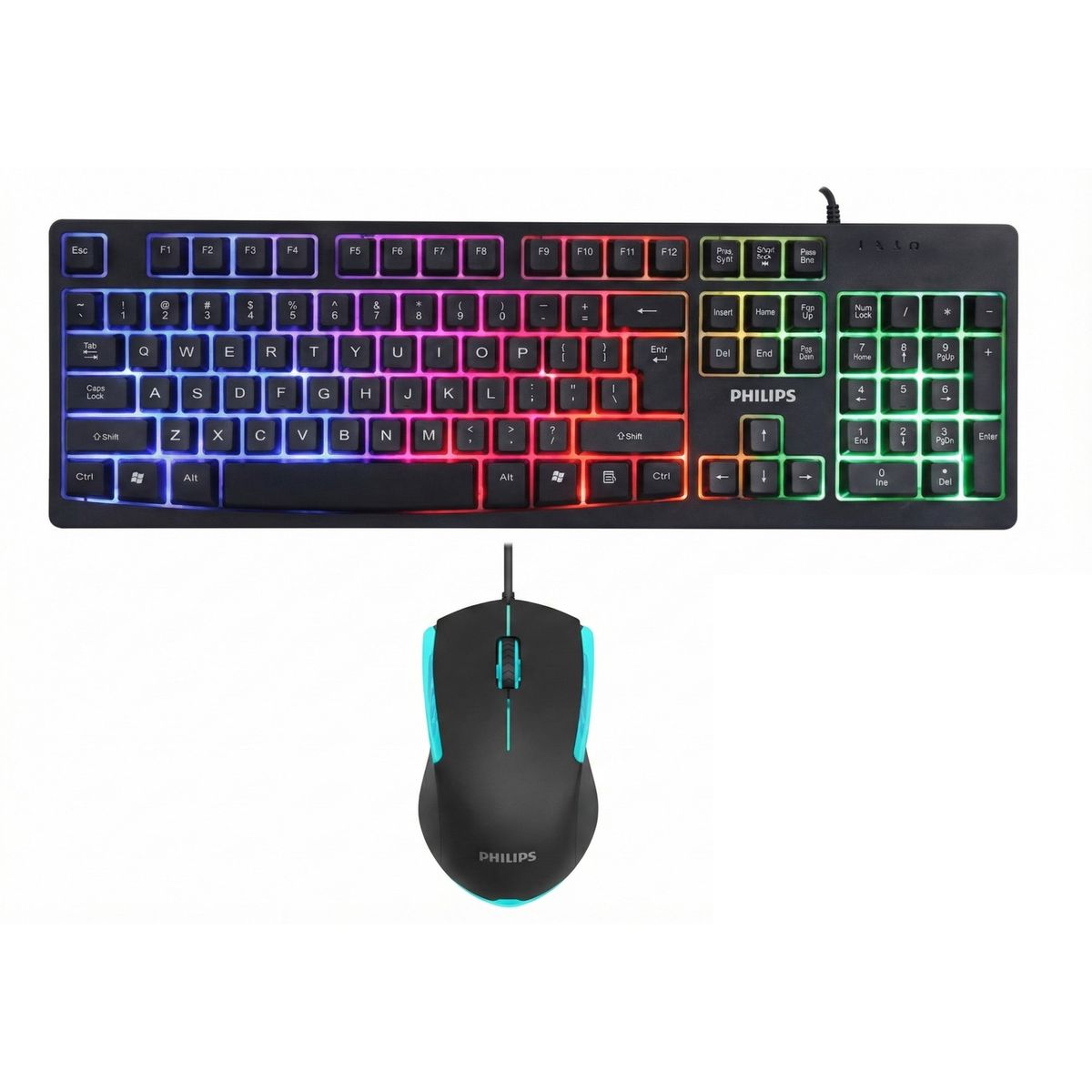 PHILIPS - Kit Combo Teclado y Mouse Philips Momentum C214BK SPT6214BK