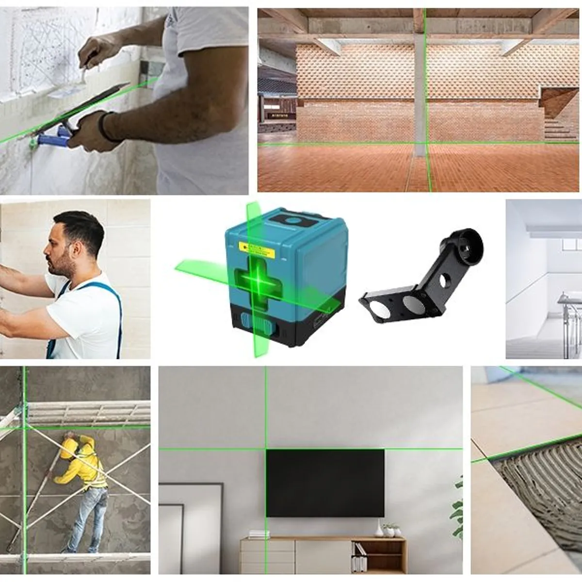 GENERICO - Nivel Láser 2 Lineas Autonivelante Bolso Con Soporte