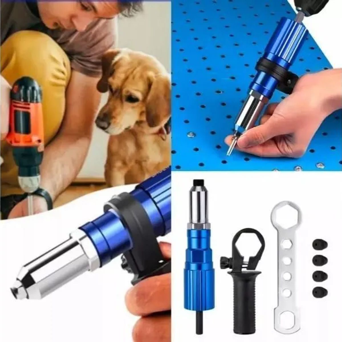 GENERICO - Adaptador De Remachadora Para Taladro Remachadora