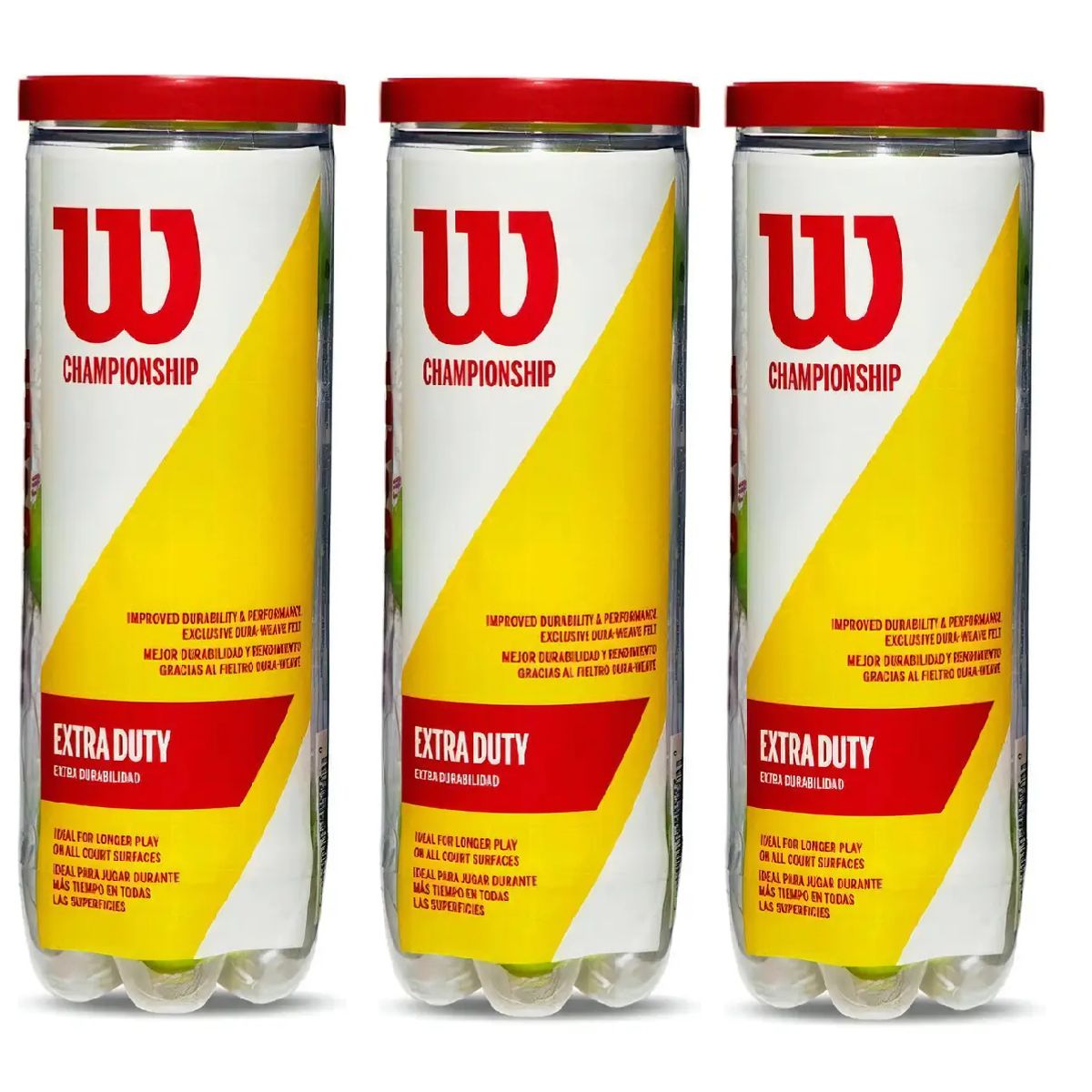 WILSON - Pelotas De Tenis Wilson Championship Pack 3 Tarros 9 Pelotas
