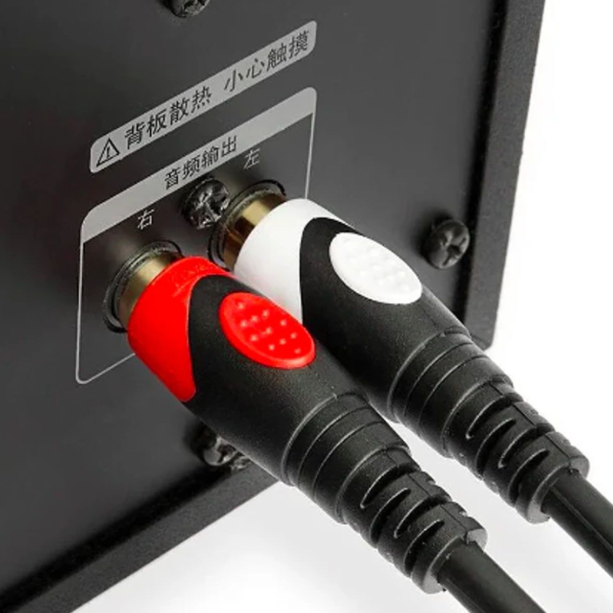 GENERICO - Cable Audio 3.5 a 2 RCA 5 Mts Premium Conector Baño Oro