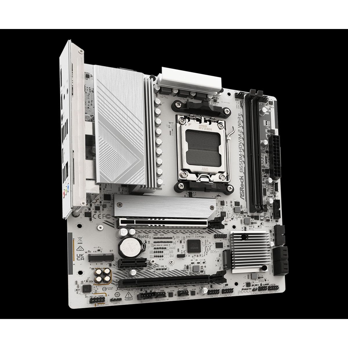 ASROCK - Placa Madre ASRock B650M-HDVM.2 White AM5 Micro ATX DDR5