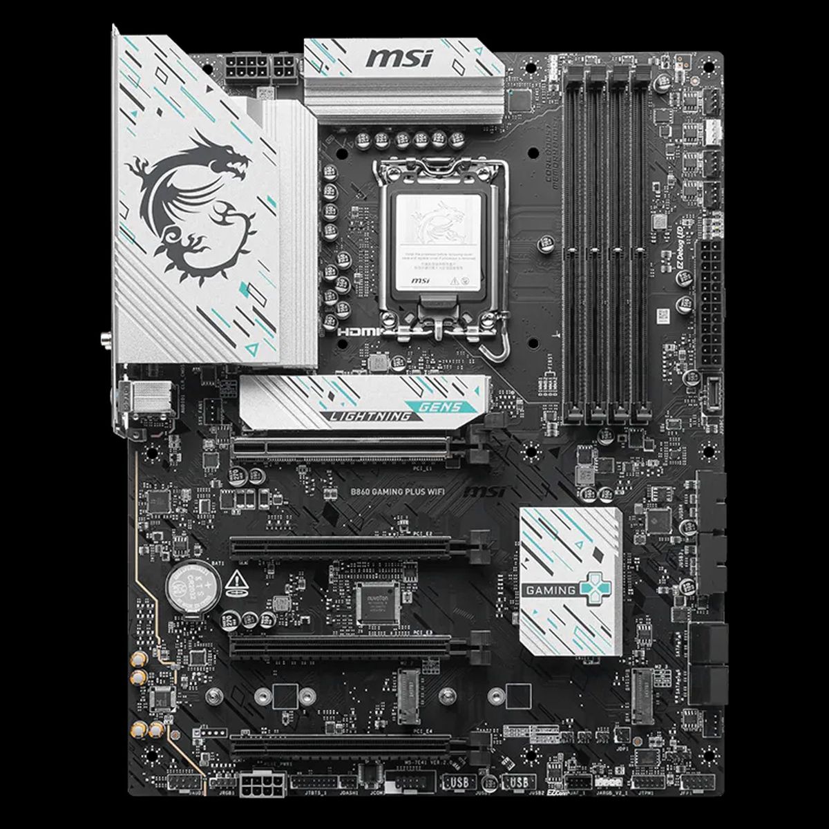 MSI - Placa Madre MSI B860M Gaming Plus WiFi DDR5 Intel LGA 1851 Micro ATX