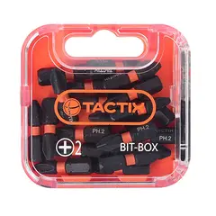 TACTIX - SET DE PUNTAS DE IMPACTO 20 PIEZAS PH2 X 25 MM