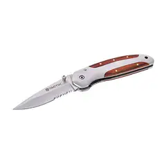 TACTIX - NAVAJA PLEGABLE CON MANGO COLOR MADERA