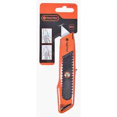 TACTIX - CUCHILLO CARTONERO AUTO-RETRACTIL NARANJO