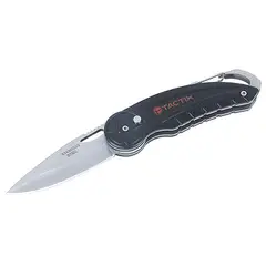 TACTIX - CUCHILLO NAVAJA PLEGABLE NEGRO CON CLIP PARA CINTURON