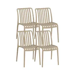HABITA2 CHILE - Pack 4 Sillas Apilable de Exterior Habana