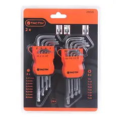 TACTIX - JUEGO DE LLAVE ALLEN Y TORX 16 PIEZAS