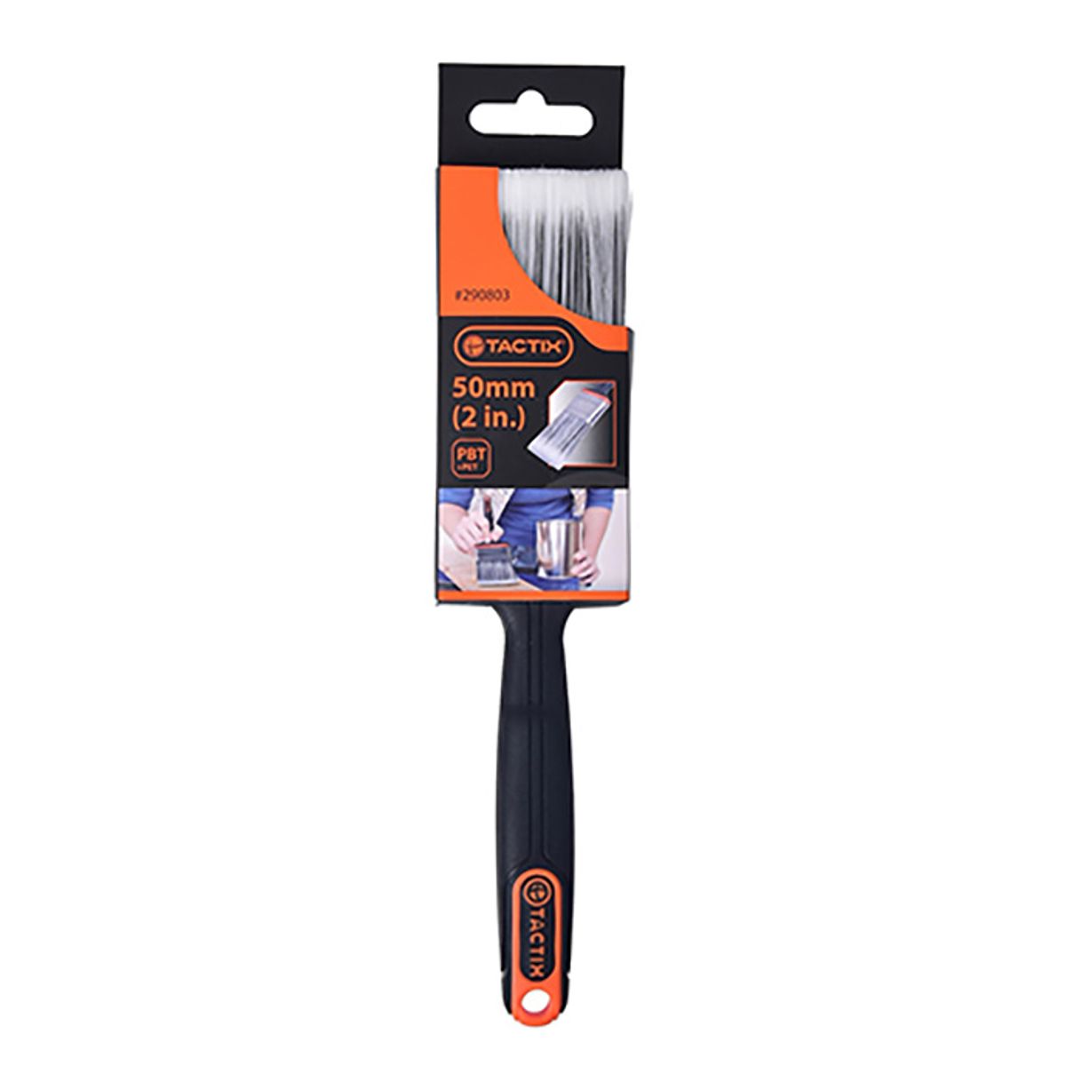 BROCHA TACTIX CON MANGO BI-MATERIAL Y FERULA INOX DE 75 MM, marca TACTIX - Foto 2