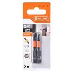 TACTIX - DISPLAY DE PUNTAS DE IMPACTO 2 PIEZAS PH3 X 50 MM