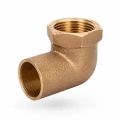 GENERICO - Codo Bronce 12 Hembra Soldar Pack x2