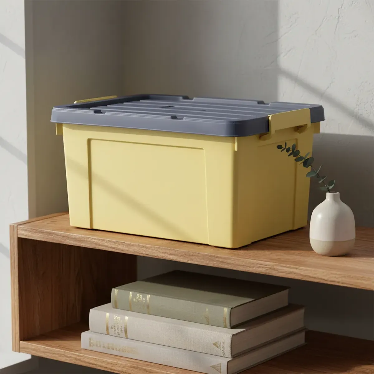 GENERICO - Caja Organizadora Plástica 10 Litros Con Tapa 34x24x20cm
