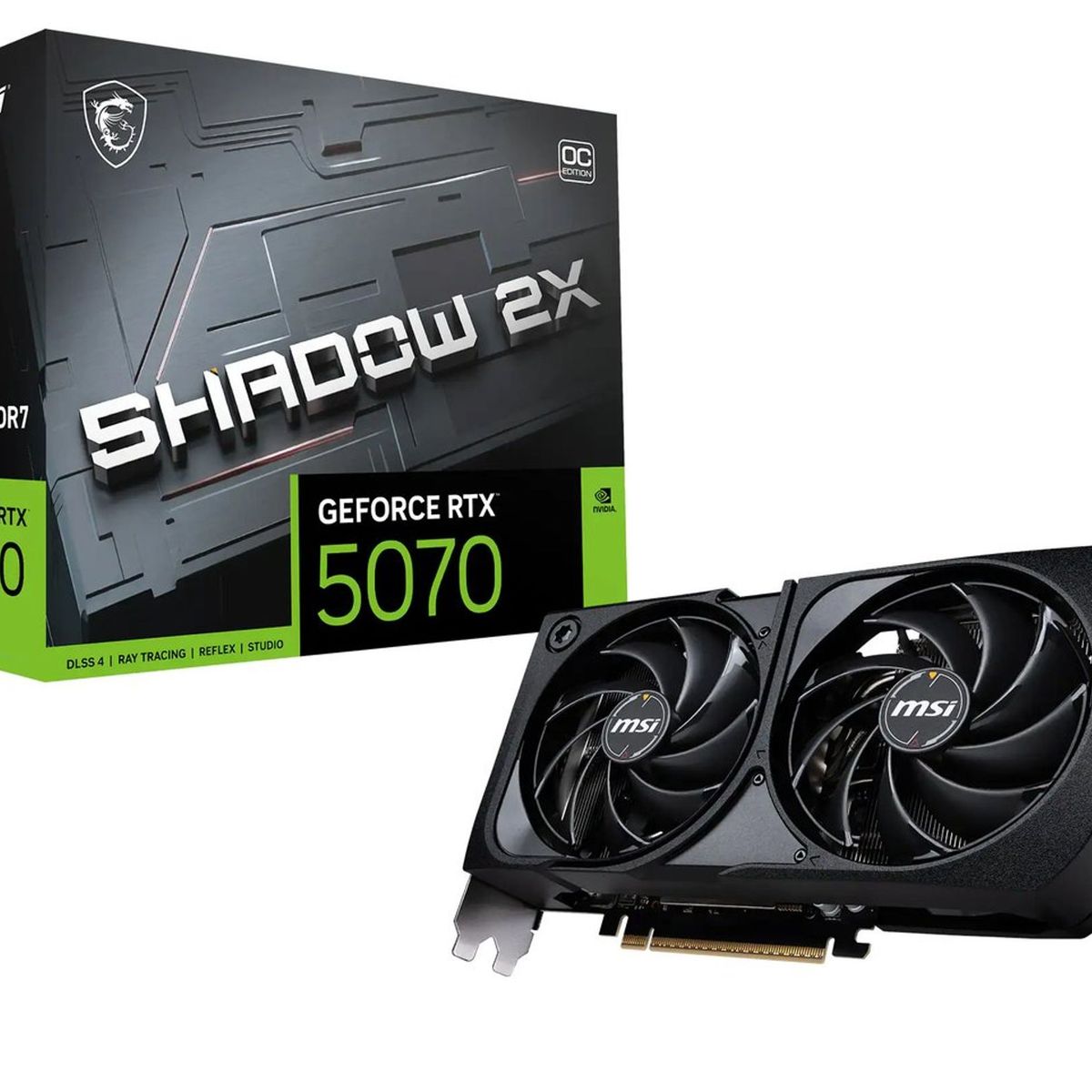 MSI - Tarjeta de Video MSI GeForce RTX™ 5070 12G SHADOW 2X OC