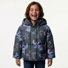 DISNEY - Parka Niña Full Print Lilo & Stitch Gris
