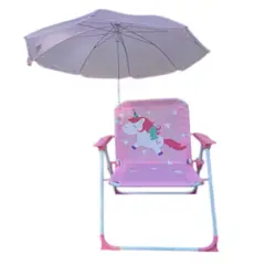 GENERICO - Silla Plegable Con Quitasol Camping Para Niños