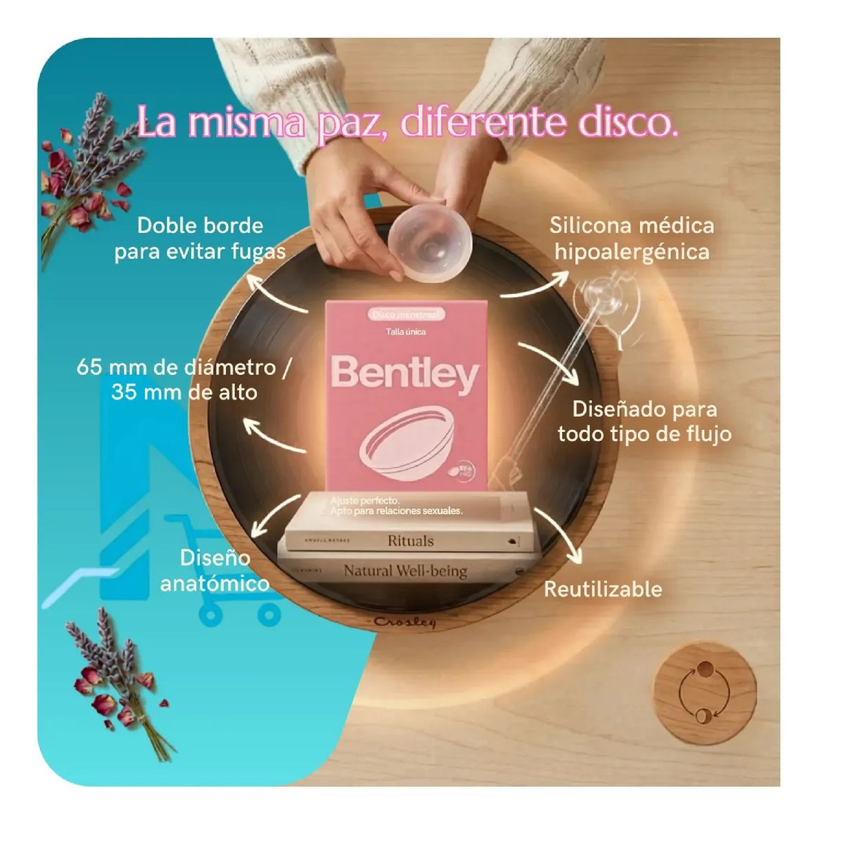 BENTLEY - Disco Menstrual Bentley Sexfriendly Durante Periodo Certific